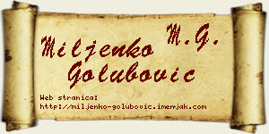 Miljenko Golubović vizit kartica